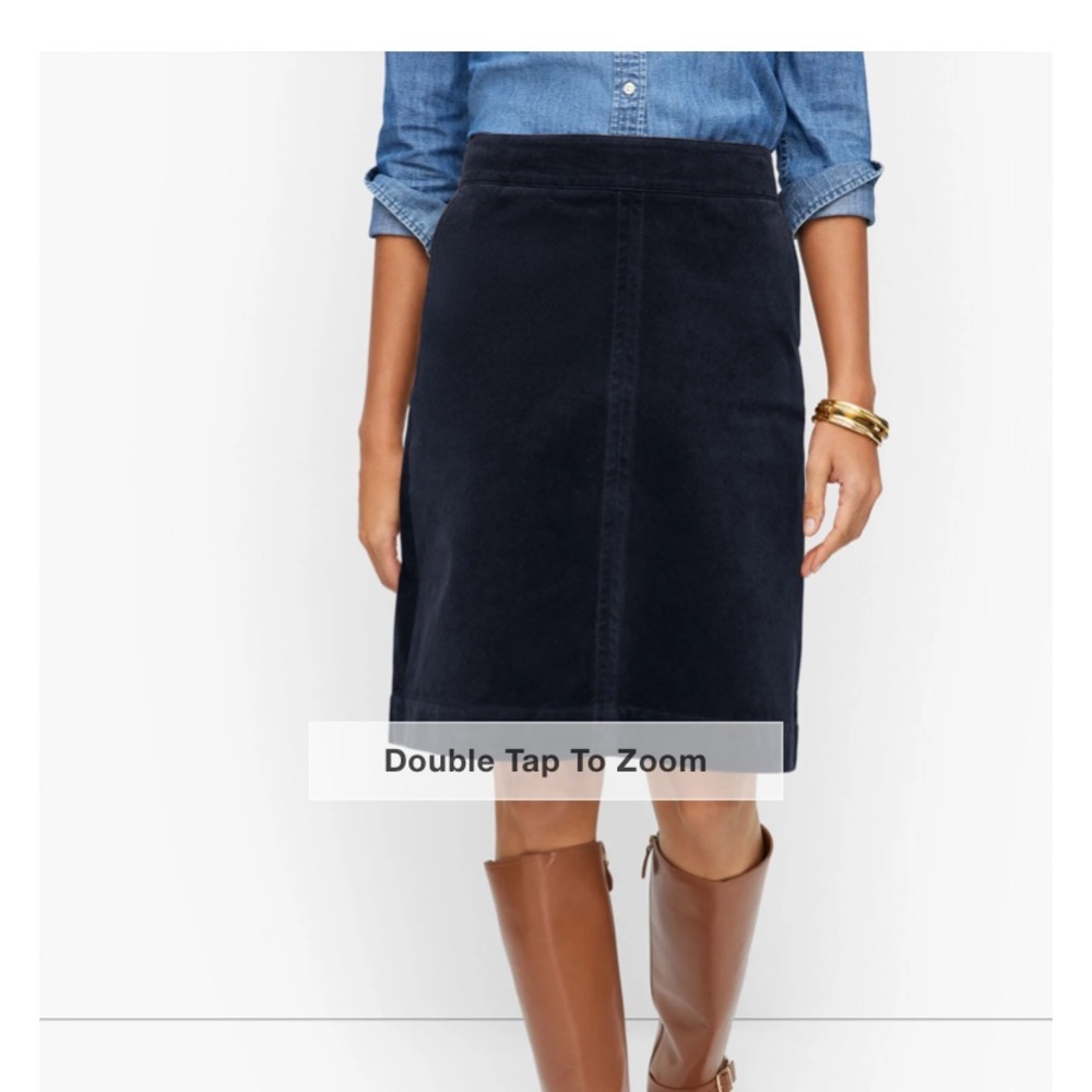 Corduroy skirt in navy, new with tags